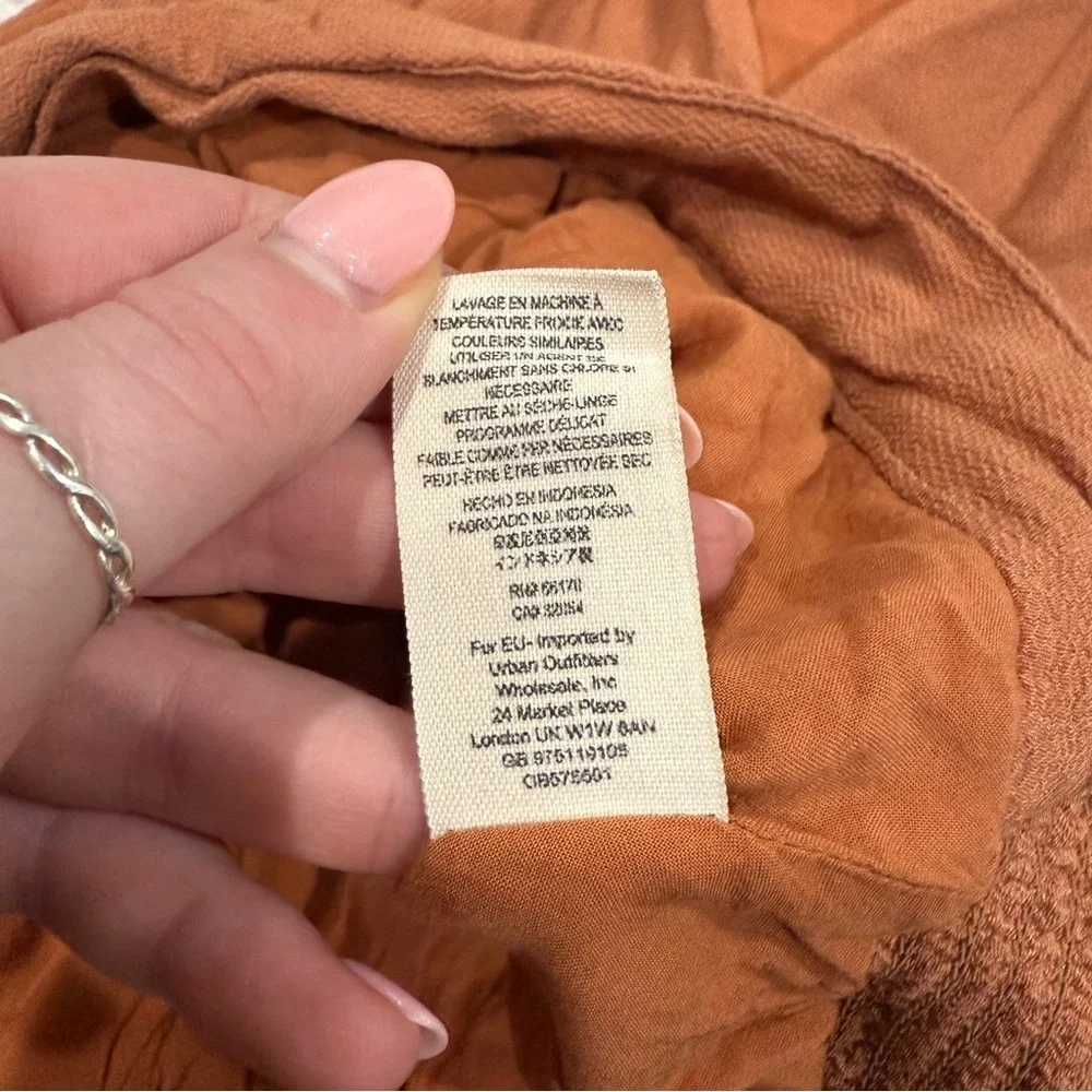 Free People Burnt Orange Drapey Dreams Tank Top